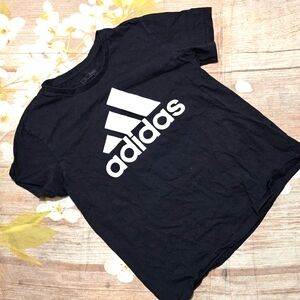 Adidas Charcoal Tee with White Logo